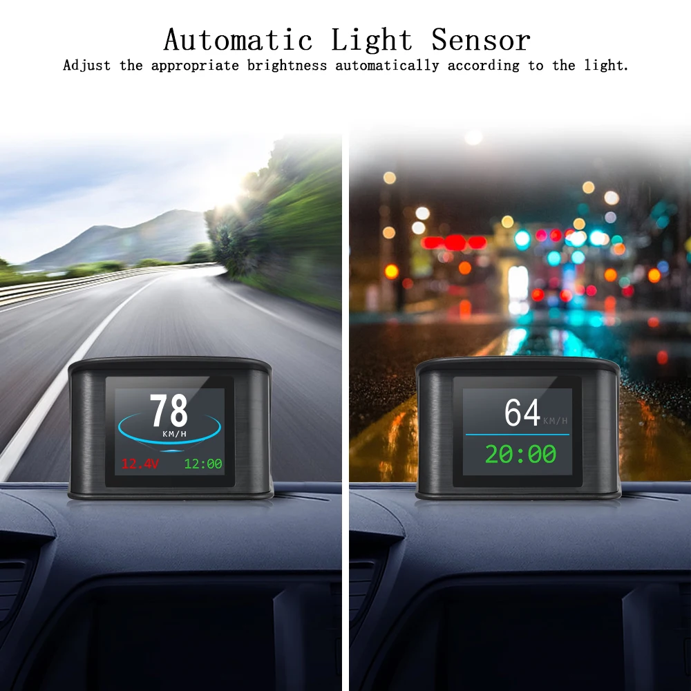 GEYIREN T600 GPS  ӵ, ڵ GPS HUD  ÷,  溸  ð  Ÿ, ڵ ׼