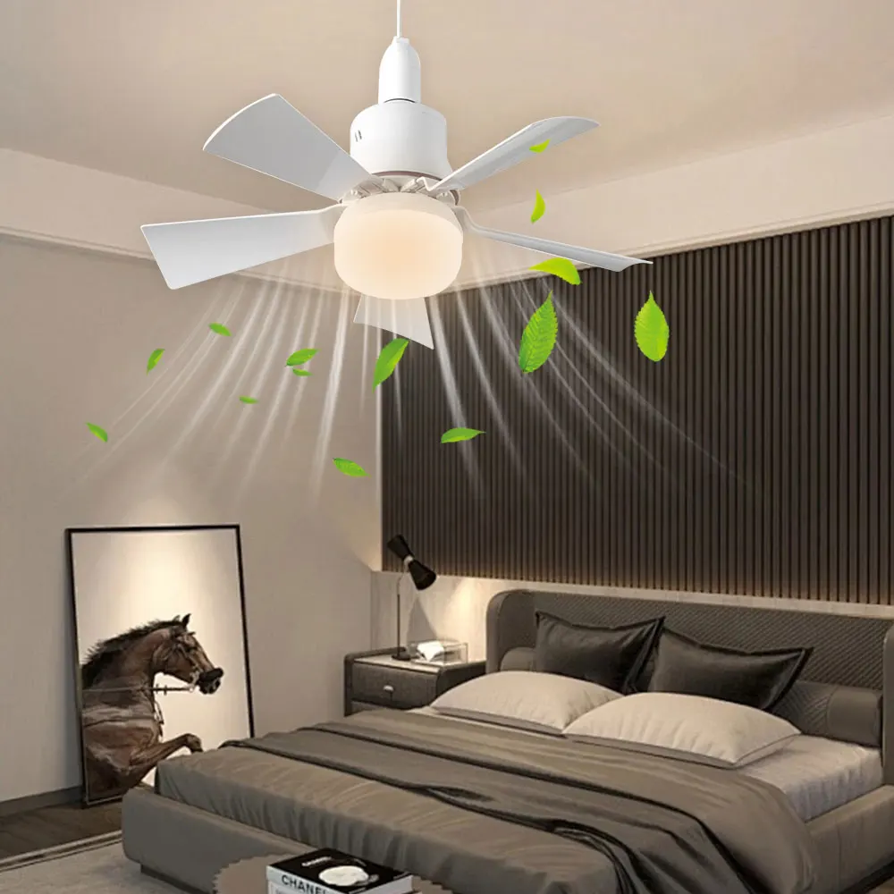 30W Ceiling Fan Light E27 Base Silent Electric Fan Lamp With Remote Control Dimming Ceiling Fan Light for Living Room Bedroom 3