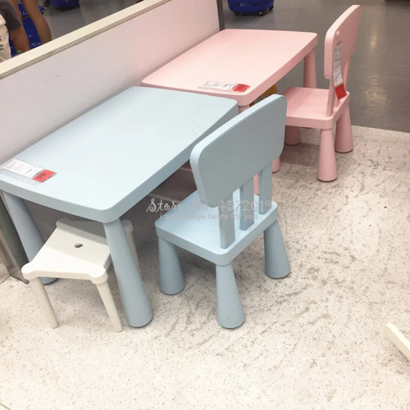 Anaokulu çocuk masa ve sandalye seti plastik masa ve sandalyeler bebek  öğrenme masaları ve çocuk oyuncak masa kalınlaşmış - AliExpress