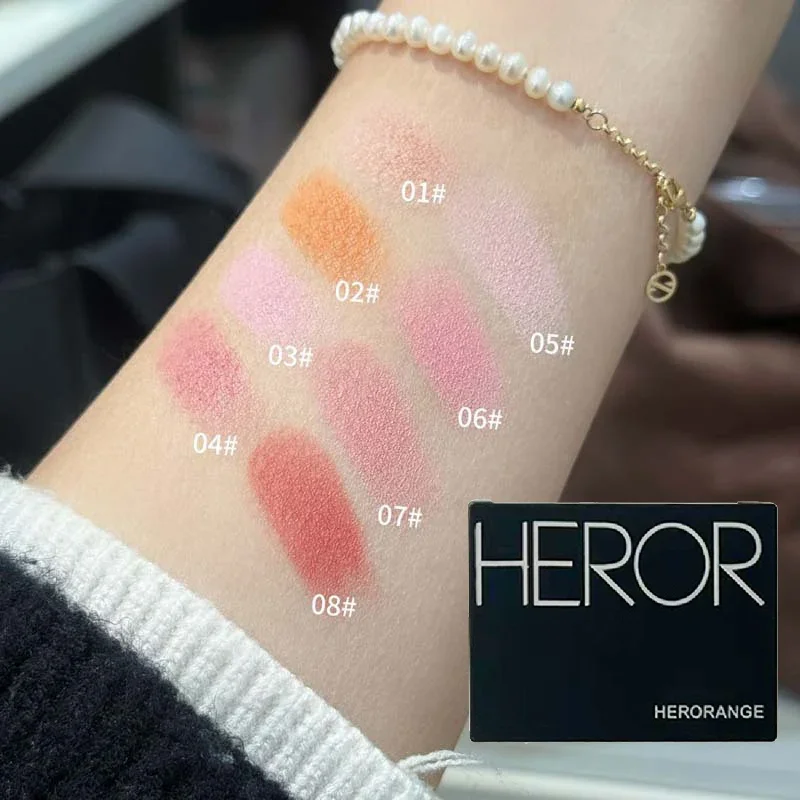 Professional Makeup Powder Blush Nude Pink Blusher Makeup Blush Palette Cheek Color Cosmetics Palette Powder Pink Cream Face