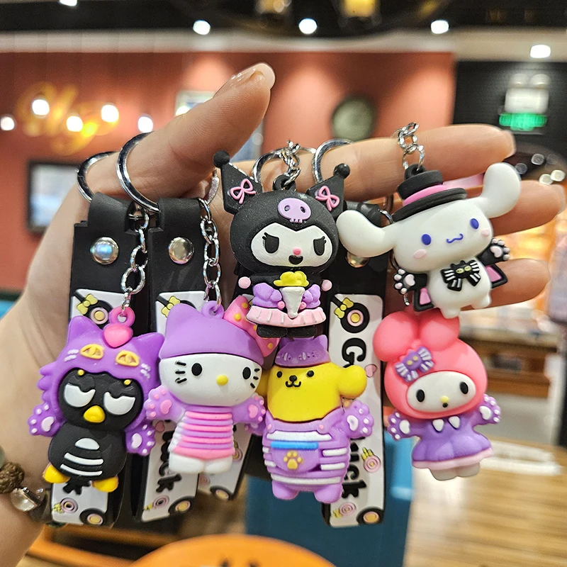 

Kawaii Sanrio, Hello Kitty Kuromi брелок моя мелодия помпон пурин кулон брелок аниме детские игрушки брелки рождественские подарки