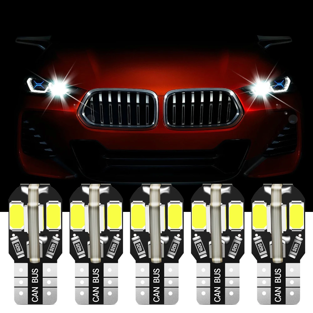 20PCS W5W T10 Car LED Bulbs Canbus 12V 6000K Auto Lamp Bulb for Lada gaz Chery Geely Renault KIA FIAT 500 toyota bmw Suzuki | Автомобили и