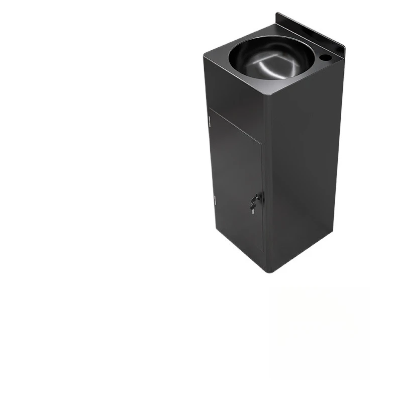 304 สแตนเลสแบบบูรณาการชั้นคอลัมน์อ่างล้างหน้าลานกลางแจ้งอ่างล้างหน้า 1