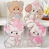 Cartoon Cute Mikkoed Acrylic Pen Holder Transparent Stationery Storage Box Creative Cartoon Pencil Holder Ins Desk Organizer 1