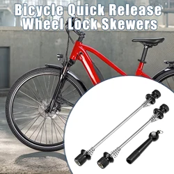 X Autohaux Bicycle Bike Wheel Safety Lock Quick Release Skewer Set Aluminum Alloy Black