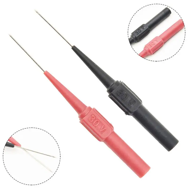 30V Car Tip Probes Diagnostic Tools Auto Multimeter Test Leads Extention Back Piercing Needle Tip Probes Mechanical Testing Tool