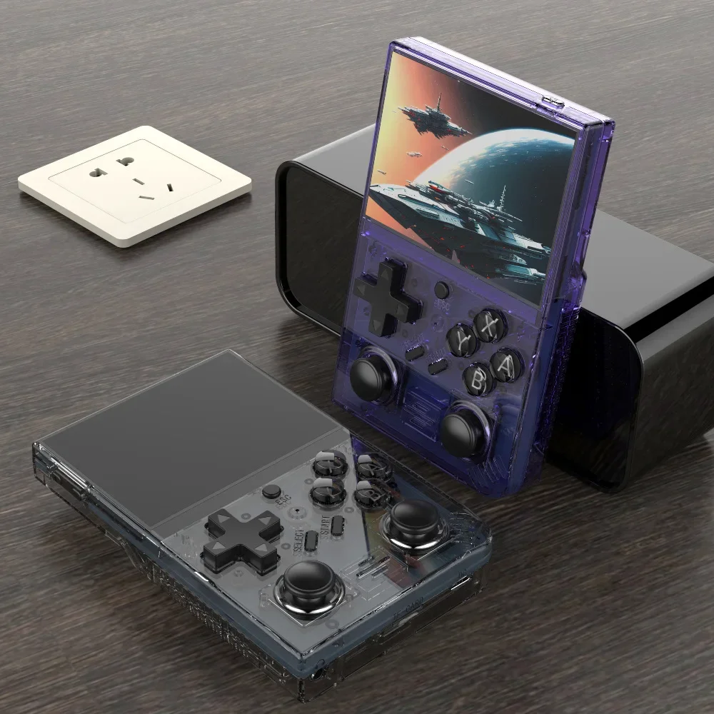 R35PlUS Retro Handheld 3.5 Inch Game Console Linux System Double Joystick Portable Pocket Video Player_voghion.com