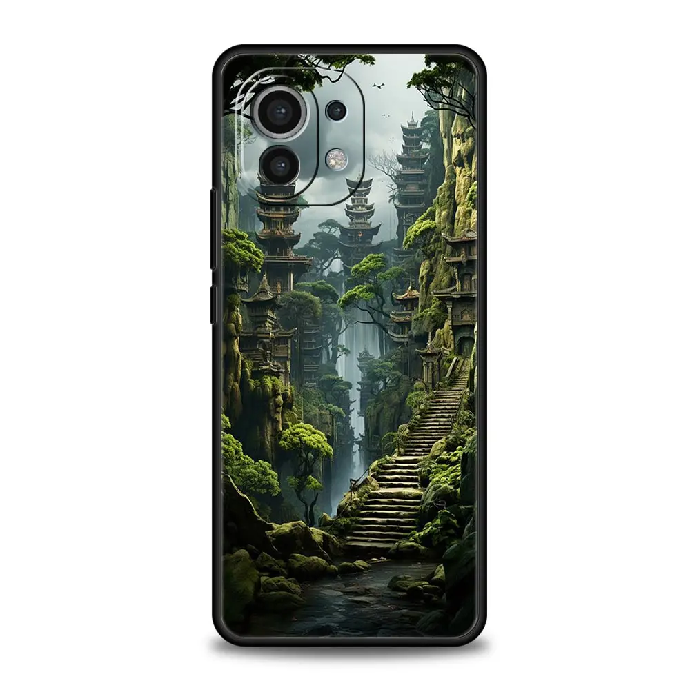 Landscape Art Phone Case, Vibrant Design Protective Cover