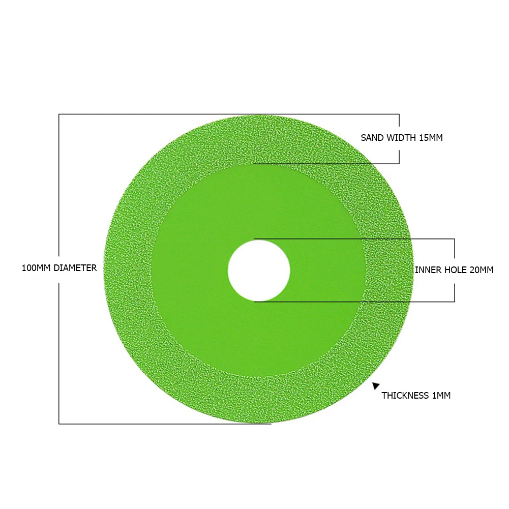 1/2 Pcs Glass Cutting Disc Ultra-Thin Saw Blade Wheel Diamond Glass Cutting Blade 100mm Circular Saw Blade Glass Ceramic Cutting 6