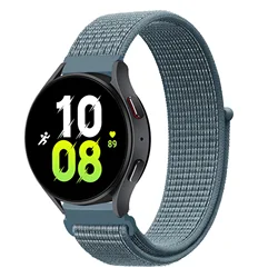 Nylon Loop Strap, 20mm/22mm, Comfortable and Adjustable Watch Band - 22mm Band (Clear feather)