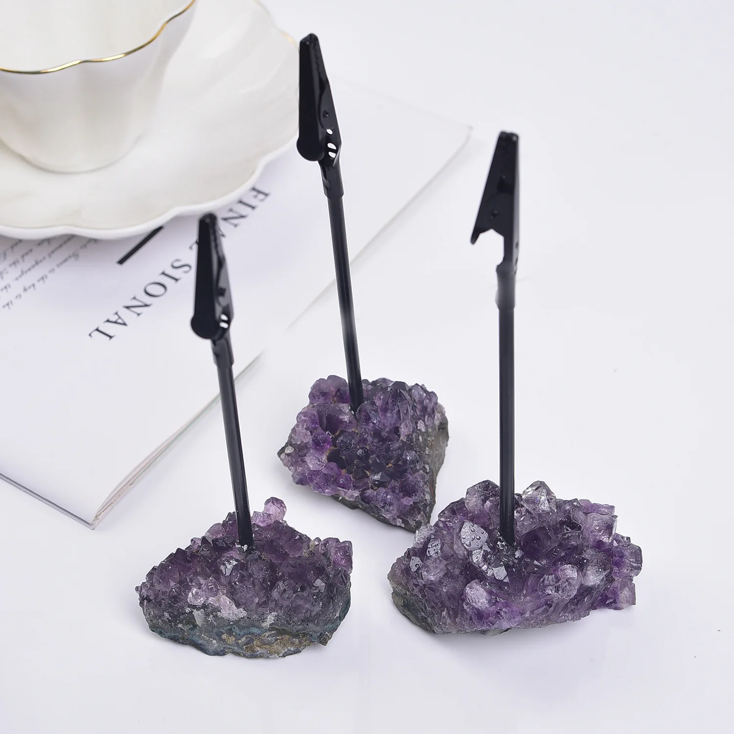 

Wholesale Natural Raw purple Amethyst Quartz picture Photo clip Crystal Cluster Healing Stones mineral Specimen