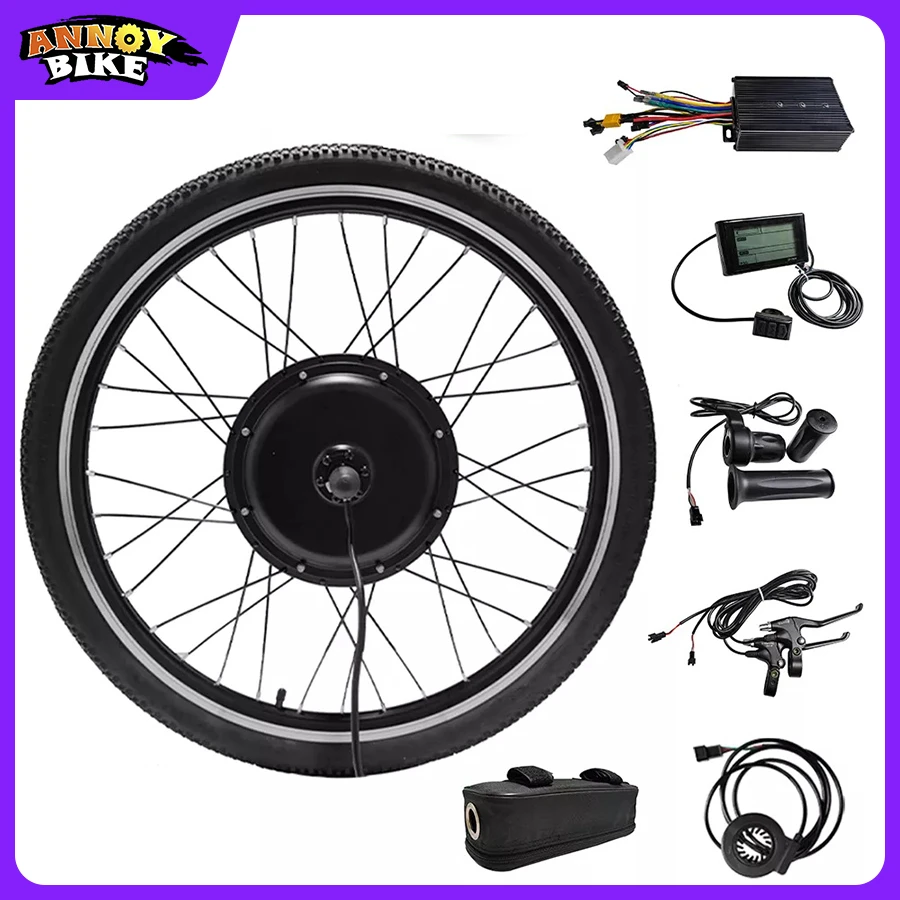 Ebike Conversion Kit Electric Bike Motor Wheel Kit 26 Inch 48v 1000w Brushless Hub Motor Sw900