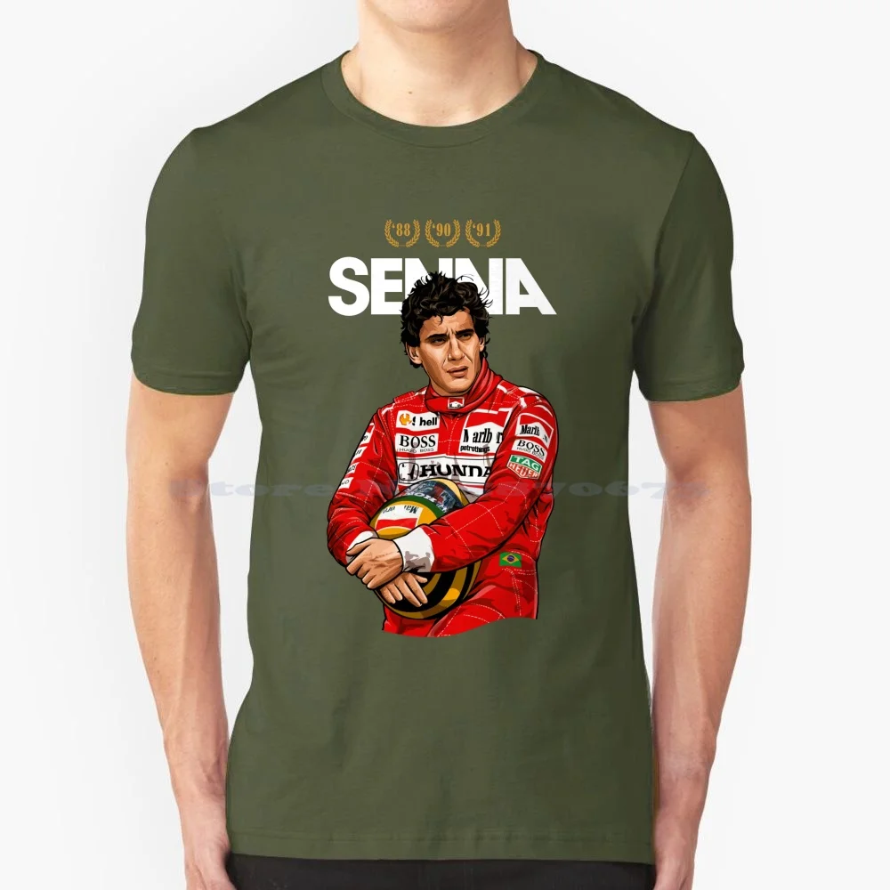 Senna The Legend T Shirt 100% Cotone Tee Senna Legend