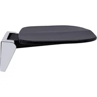 90° Foldable Wall-Mounted Seat,Shower Seat Bathroom Shower Stool for Shower Room,Corridors,Delivery Rooms, Max Load 440lb, Black 1