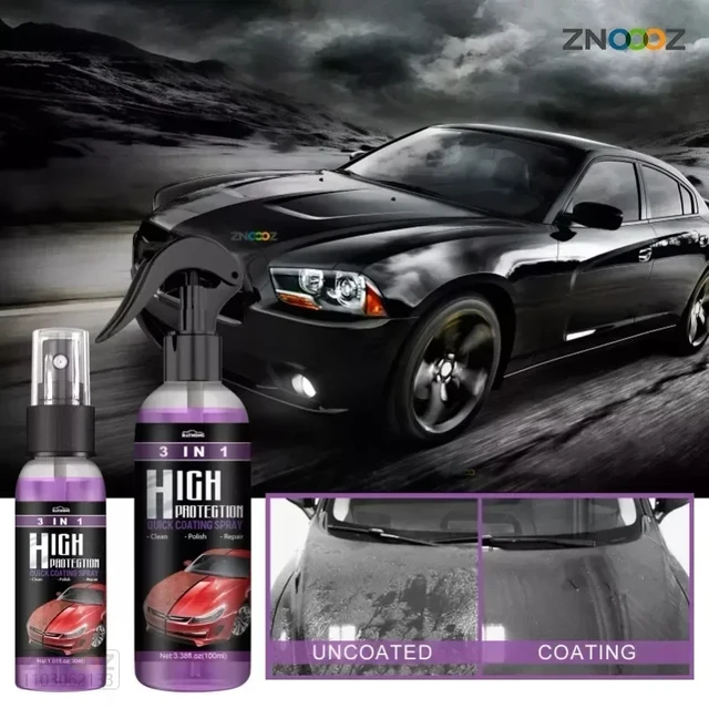 3 in 1 High Protection Quick Car Coating Spray - 500 ML Nano Ceramic  Coating for Cars, Ceramic Car Wax Polish Hydrophobic Spray - AliExpress