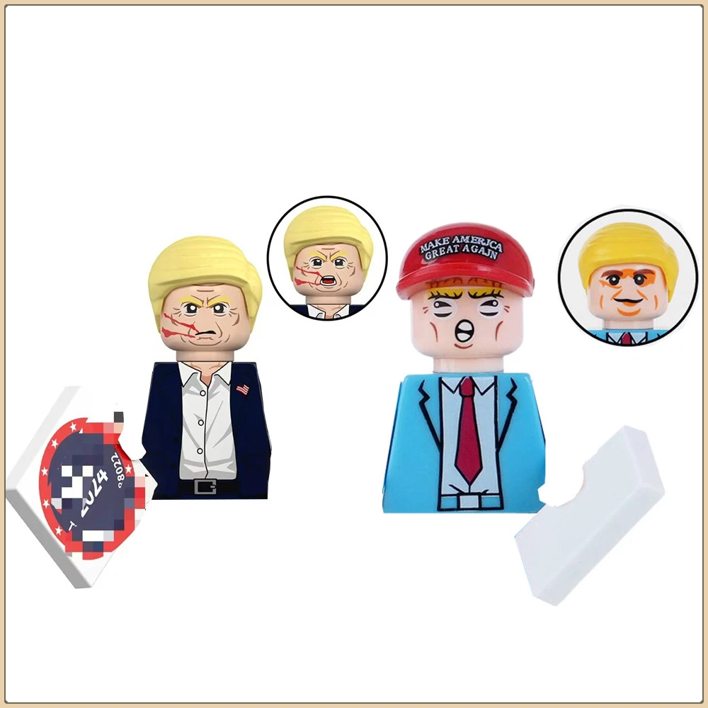 US President Trump Action Figure Doll Limited Edition Building Blocks Doll Home Decoration Ornaments Birthday Collection Gifts