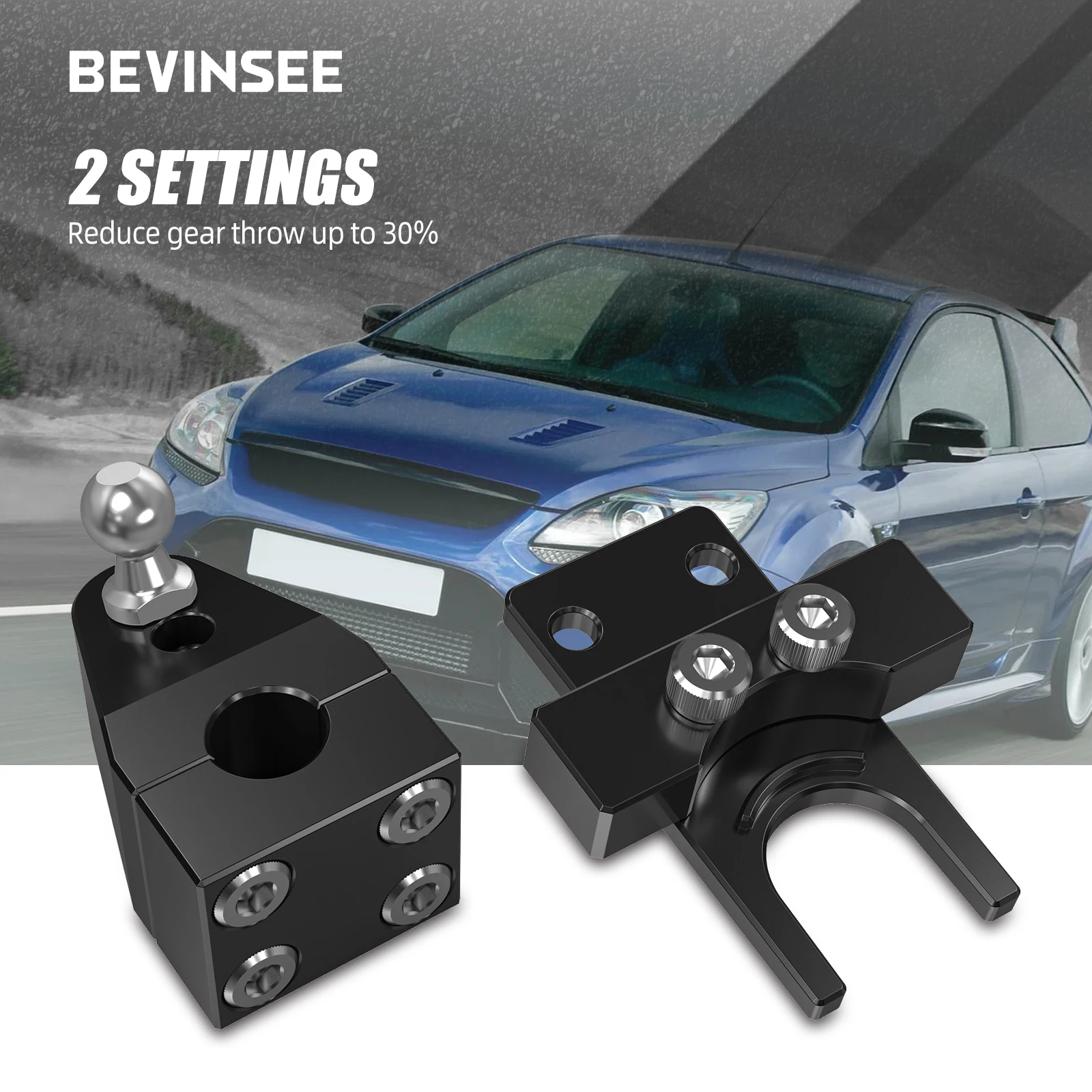 BEVINSEE Quick Shift Short Gear Shifter For Ford Focus RS ST 2005 2006 2007 2008 2009 2010 short shifter lever