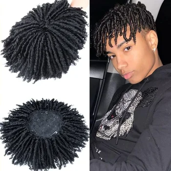 Afro Dreadlock Hair Toppers Hair Pieces Synthetic Kinky Curly Wig One Piece Dreads Toupee Clip Hair for Women And Men 1
