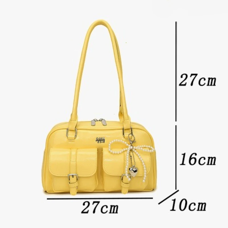 2026 New Commuter Small Women's Handbag Boston Large Capaci Bowling Bag Soft Square PU Leather Faionable oulder Crossbody Bag
