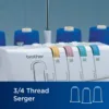 1034D, Heavy-Duty Metal Frame Overlock Machine,1,300 Stitches Per Minute, Removeable Trim Trap, 3 Included Accessory Feet, White 2