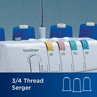 1034D, Heavy-Duty Metal Frame Overlock Machine,1,300 Stitches Per Minute, Removeable Trim Trap, 3 Included Accessory Feet, White 2