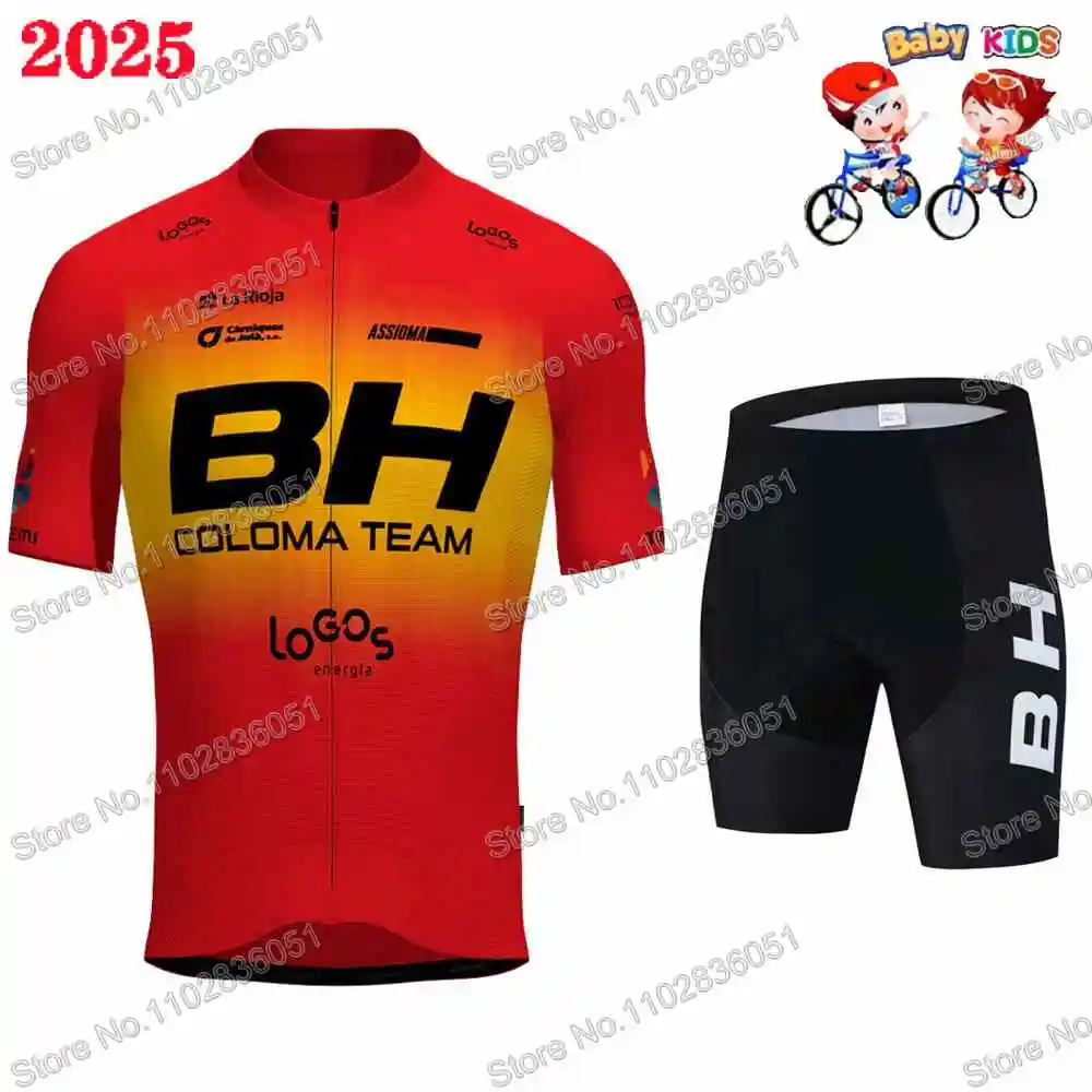 Kids BH Coloma Team Cycling Jersey Set Summer Boy Clothing Children Road Bike Shirt Top Suit Bicycle Pant MTB Uniforms Ropa