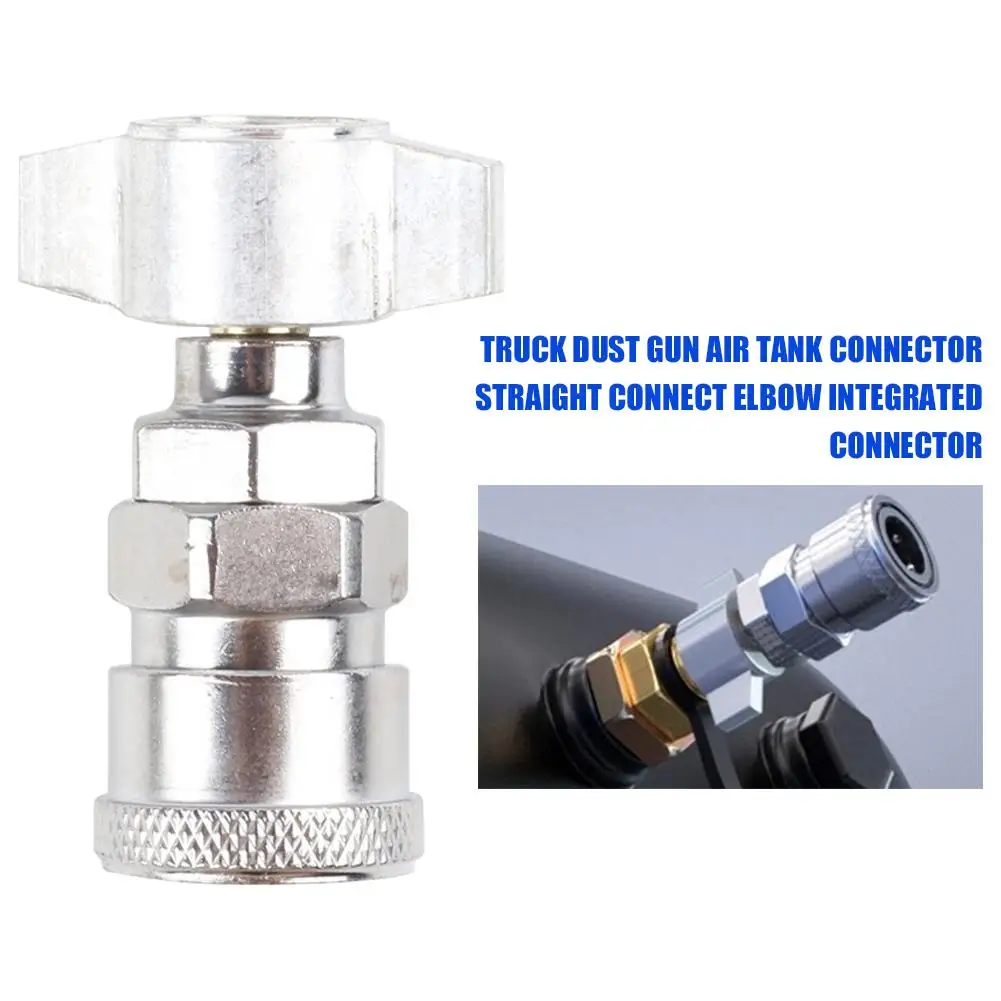 1set Truck Dust Gun Air Tank Connector Straight Connect Elbow Integrated Connector NEW
