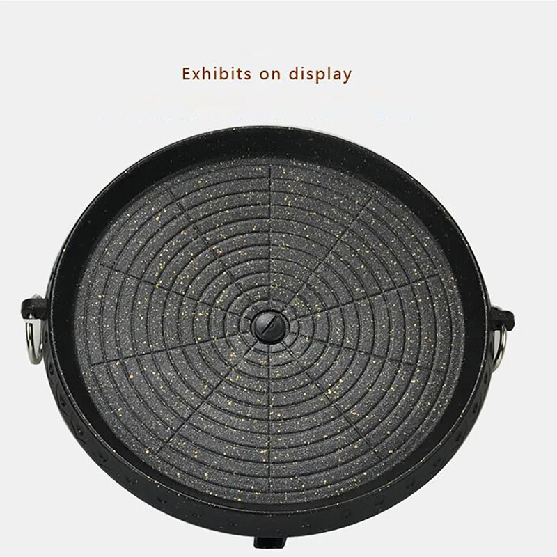 Grill Pan Non-stick Bakeware Smokeless Barbecue Tray Stovetop Plate for Indoor Outdoor Beach Party Camping BBQ Grilling