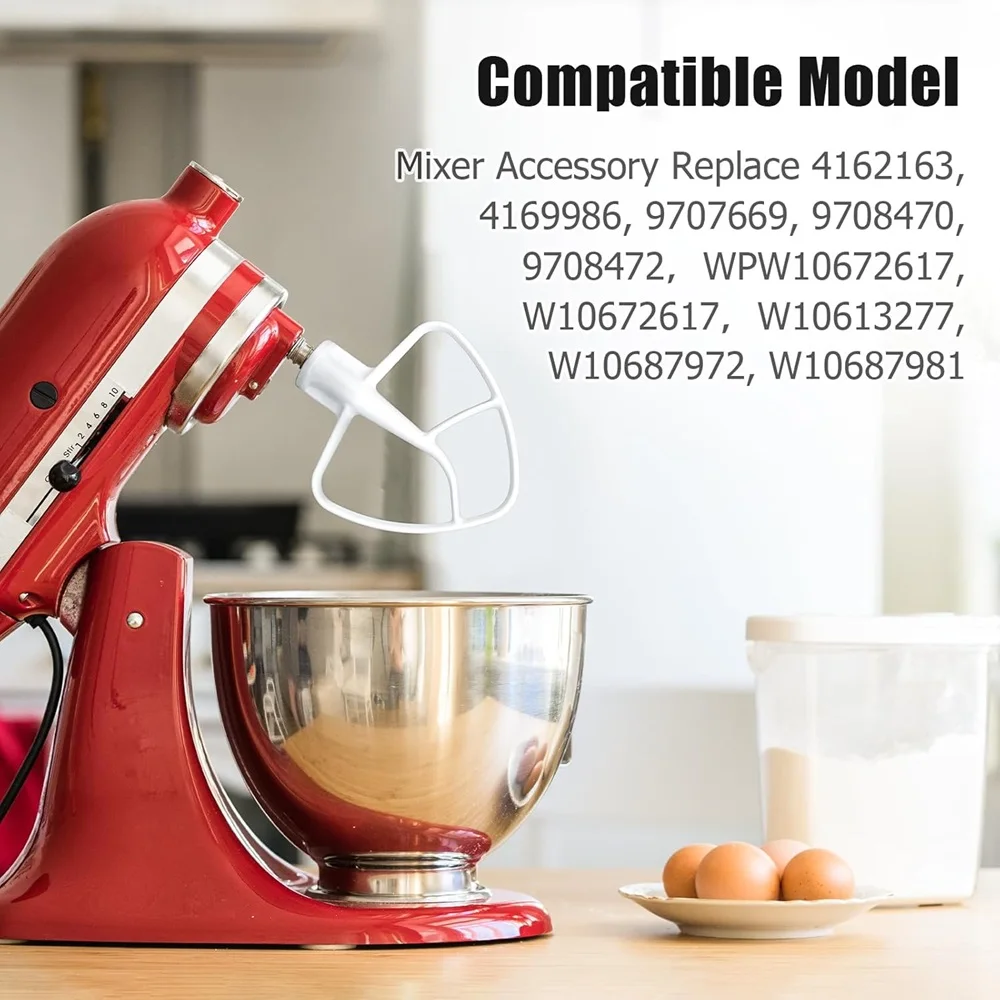 Mixer Accessories K45B Coated Flat Beater for KitchenAid 4.5-5 Qt Stand Mixer Bowls