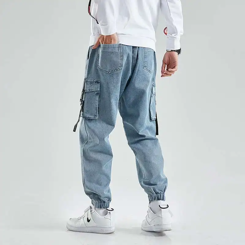 Pantalones Cargo para hombre, ropa de japonesa estilo Harem, informal, Hip Hop|male fashion jeans|male jeansmale jeans fashion -