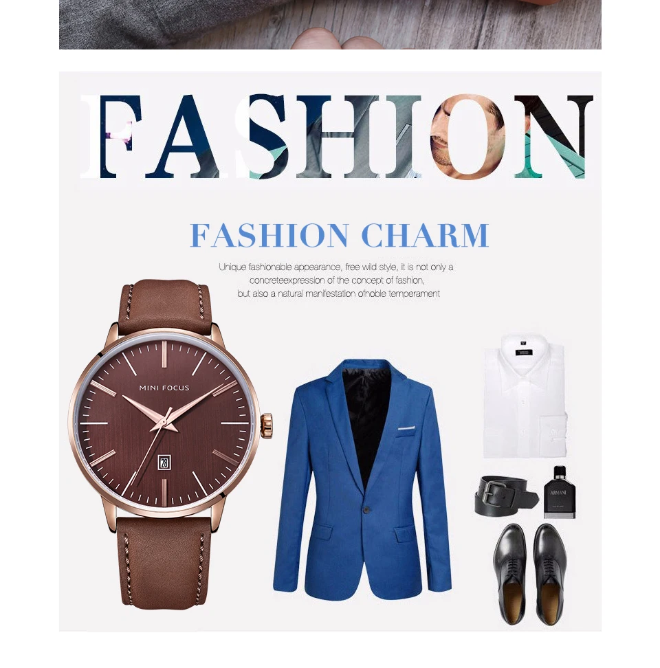 MINI FOCUS Quartz Watch for Men Waterproof_voghion.com