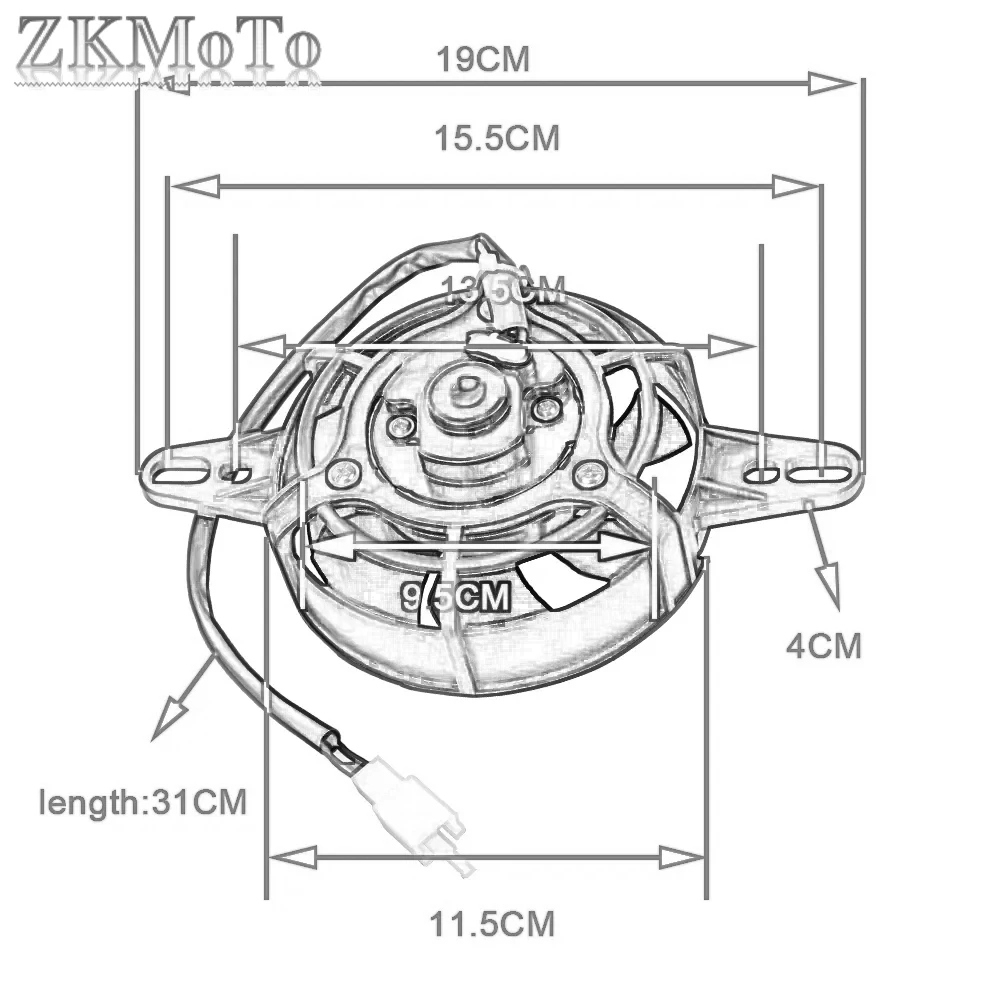 Motorcycle Cooling Fan Fan Motorcycle Accessories 250cc Gasoline Engine Parts Dirt Bike for KTM Kawasaki Honda Suzuki ATV Cooler Motocross Enduro Fans