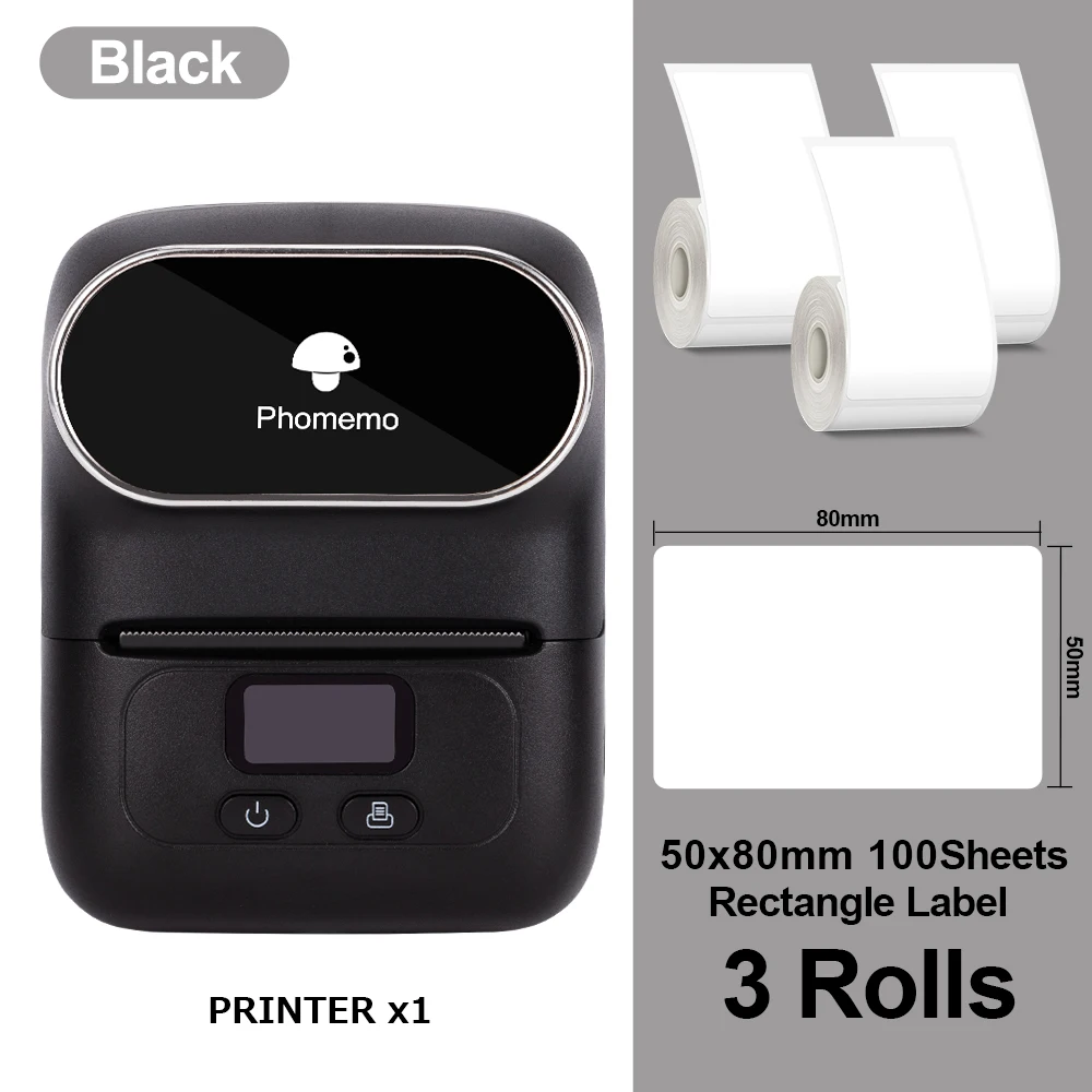 small phone printer Phomemo M110 Mini Portable Thermal Label Printer Multi-function Self-Adhesive Sticker Label Maker Machine for Office Clothes Tag mini handheld printer Printers