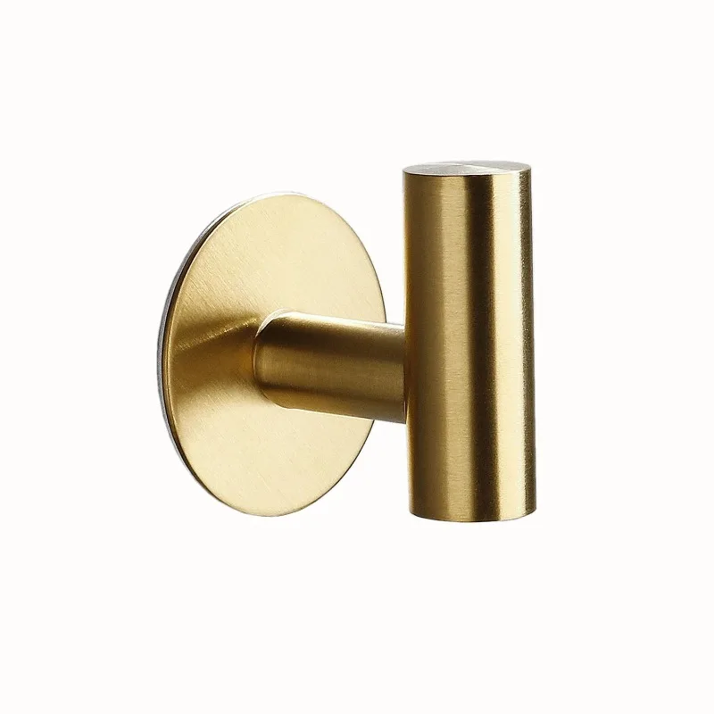 Description Picture 4 of itemGolden Brushed Coat Hangers, Wall Mounted Hook for Home, Self Adhesive Bathroom Rack