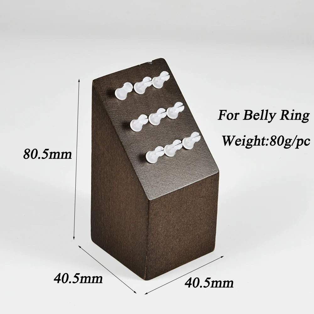 1 Piece Solid Wood Navel Rings Body Piercing Jewelry Belly Button Rings Display Seller Cases Display Tool