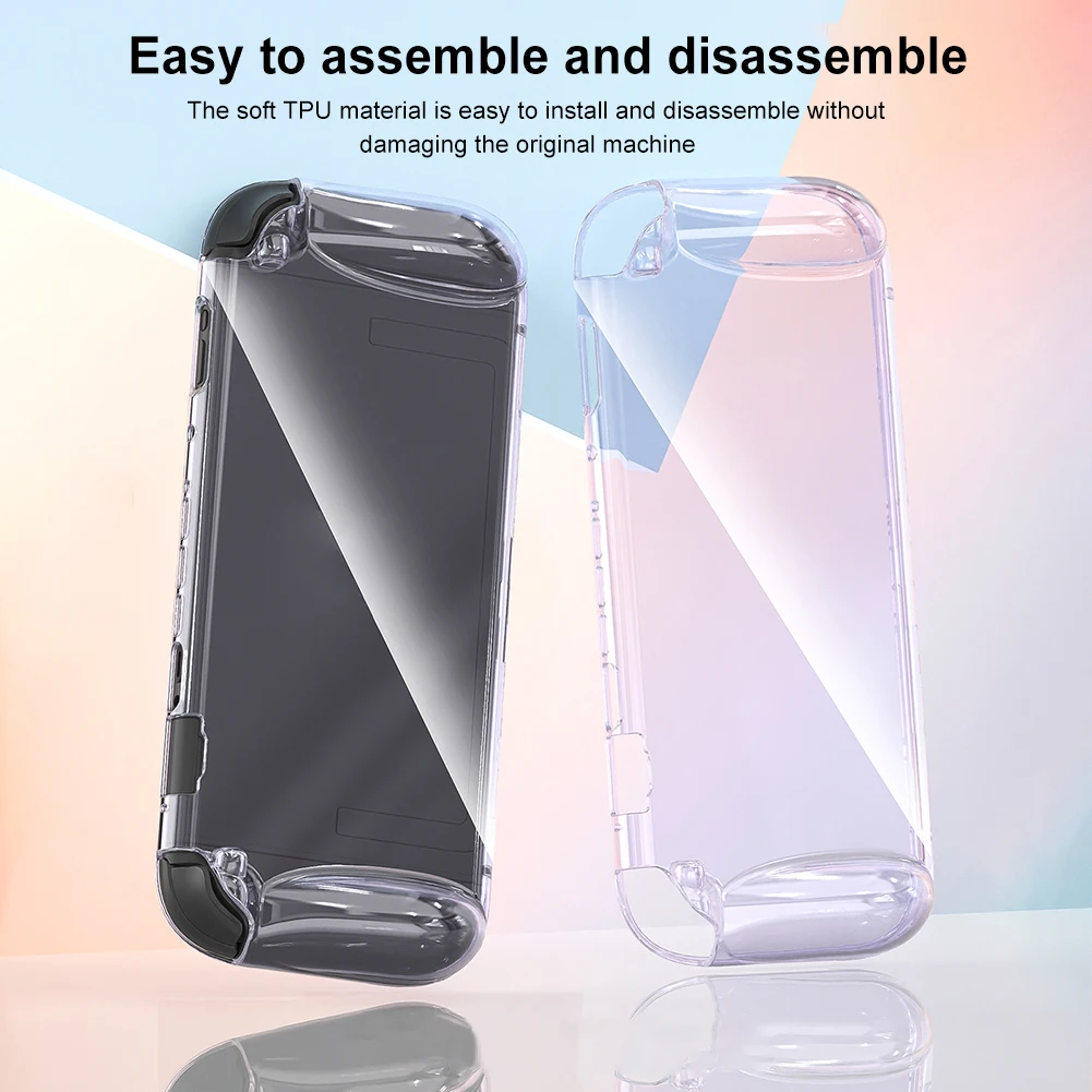 Clear TPU Case for Nintendo for Switch 2 Protective Case Cover Anti-fall Transparent Skin Case Shockproof Protective Shell Cover