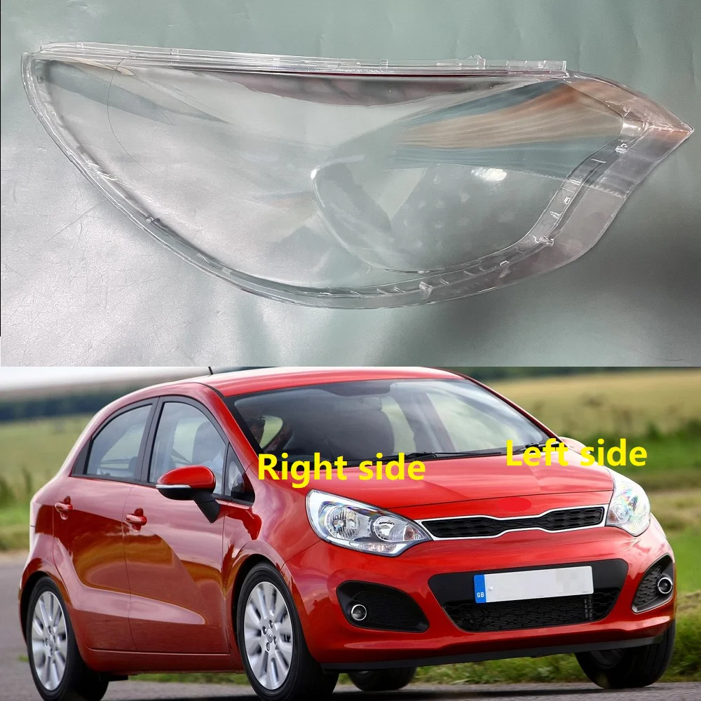 CarHeadlightCoverForKiaRioHatchback2012PlasticHeadlampLens