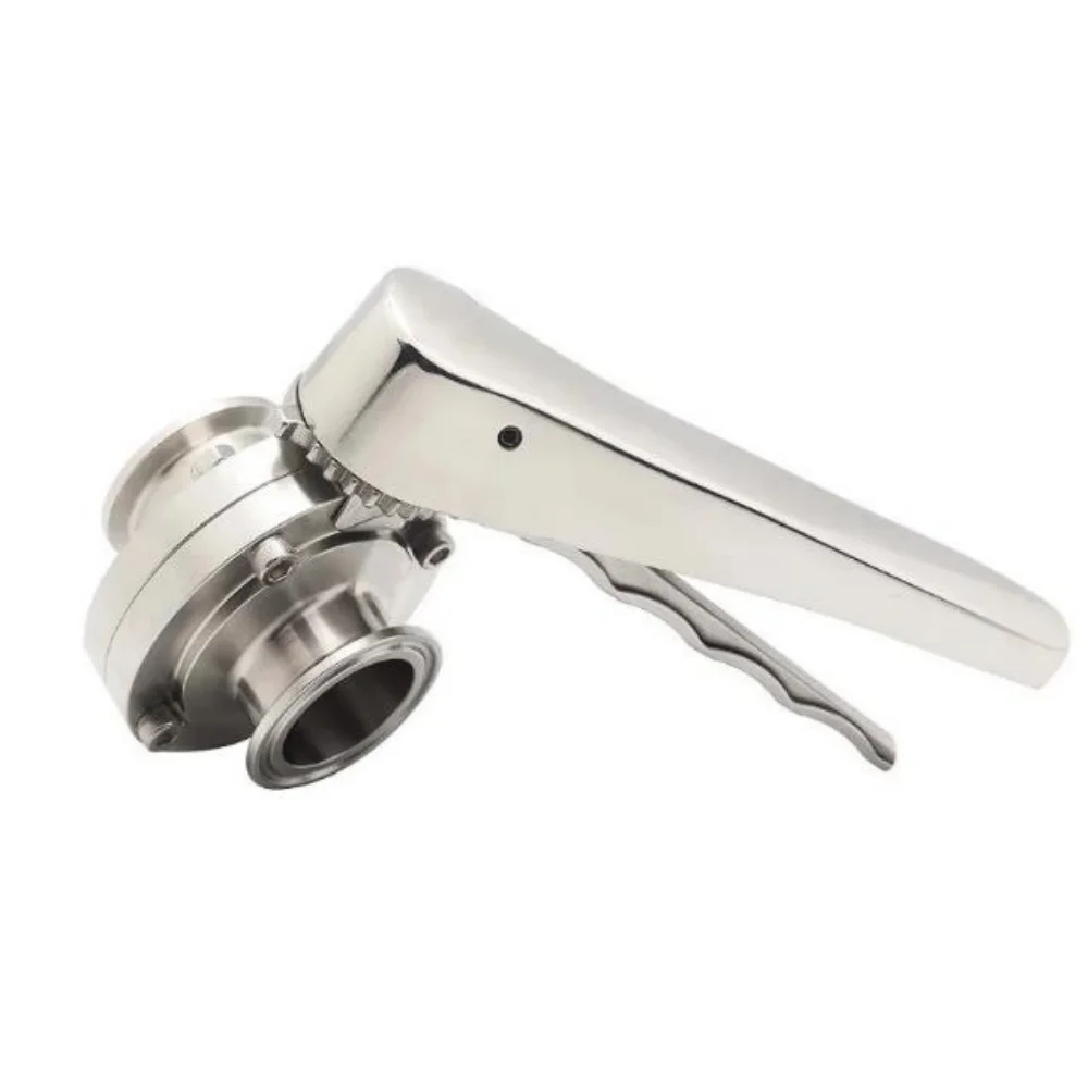 2"(51mm) OD 64mm Tri Clamp Butterfly Valve With Duckbilled Handle 304 Stainless Steel For Homebrew Beer Dairy Product