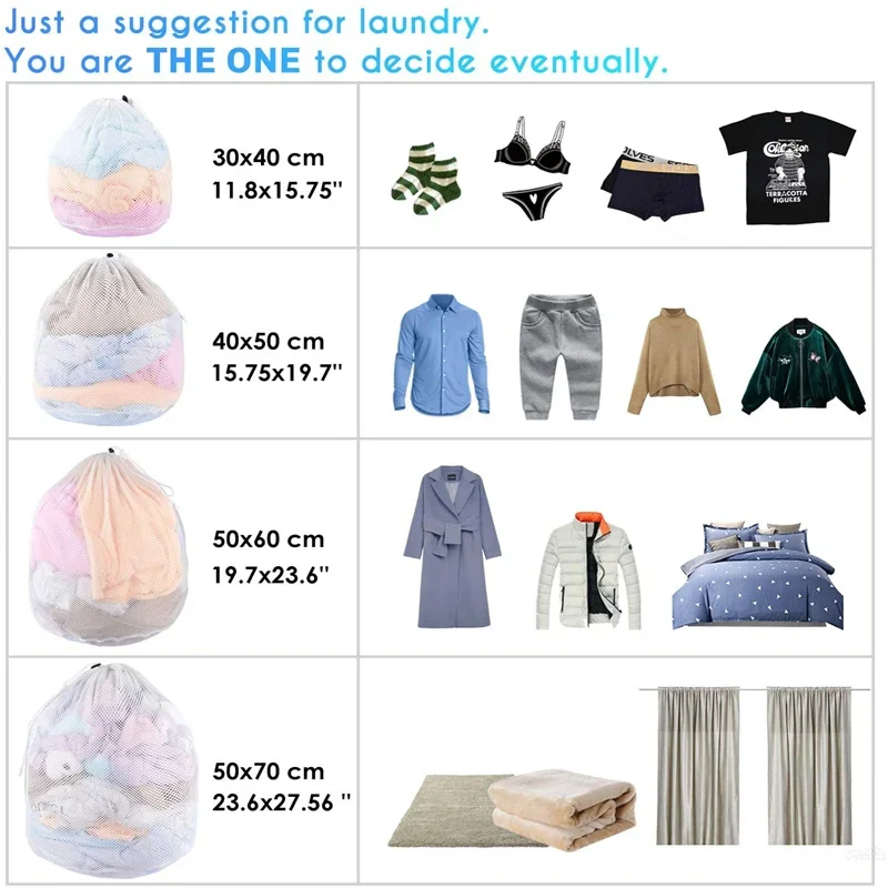 4 Size Large Washing Net Bags Enduring Fine Mesh Laundry Bag With Lockable Drawstring for Delicates Garments Lingerie Socks Bras laundry bag clothes washing bag underwear washing bag bra washing bag