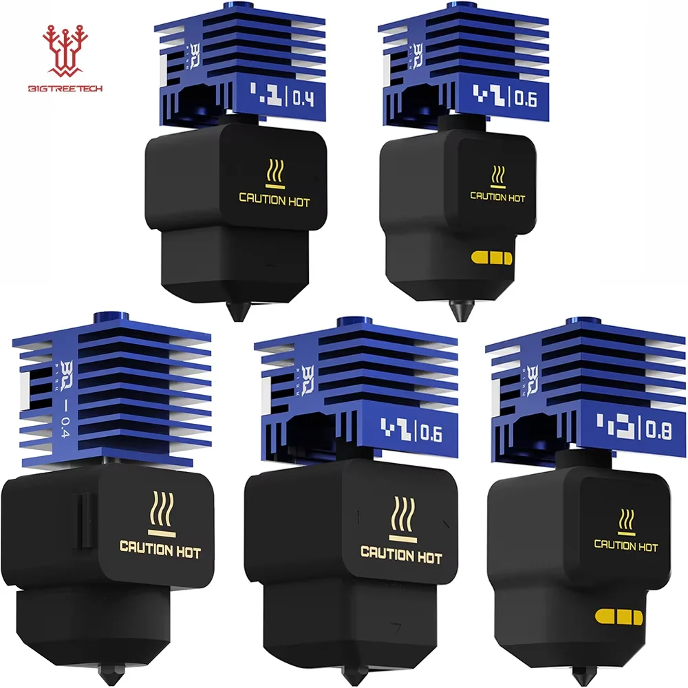 فوهة BIGTREETECH Panda Juicer Hotend ذات التدفق القياسي 0.4/0.6/0.8 مم من الفولاذ المقوى لطابعات BambuLab X2D H2D H2C H2S P2S A1 A1mini