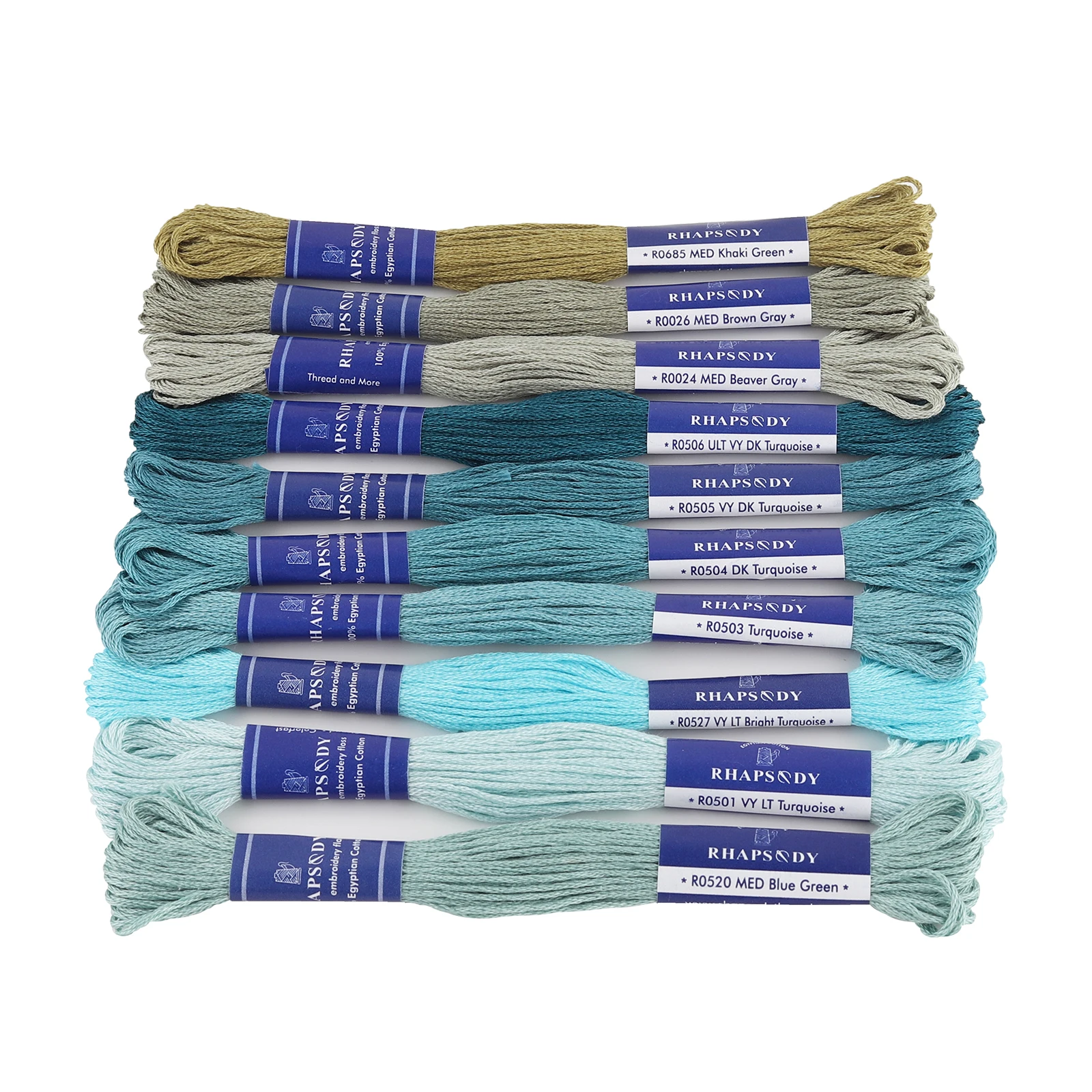 Premium Egyptian Cotton Embroidery Floss - 6 Strand, 8 Meters, Double Mercerized and Singed for Superior Cross Stitch and Sewing