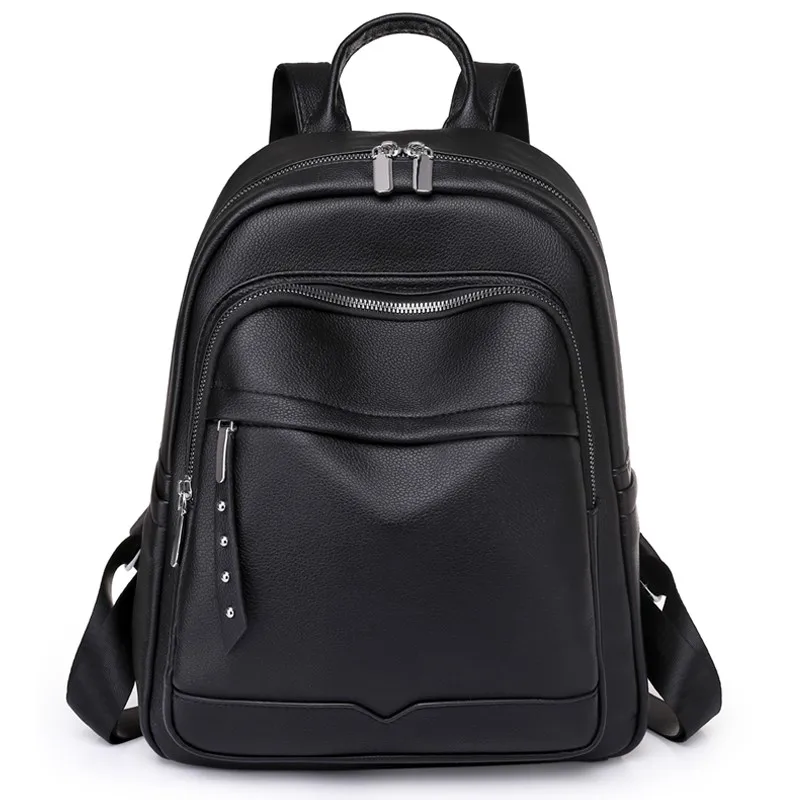 Women Fashion PU Leather Backpack Female Teenager Large Capacity