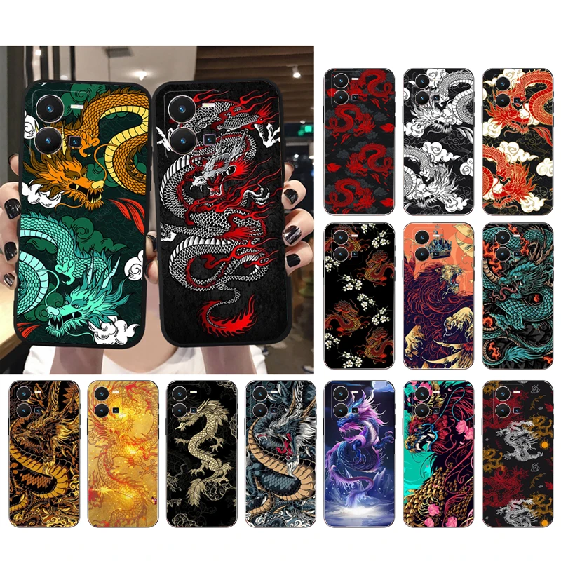 

Fashion Cute China Dragon Case For VIVO Y53S Y33S Y01 Y11S Y31 Y21 Y70 Y21S Y72 Y35 V27E V23E V21 V2023 V21E