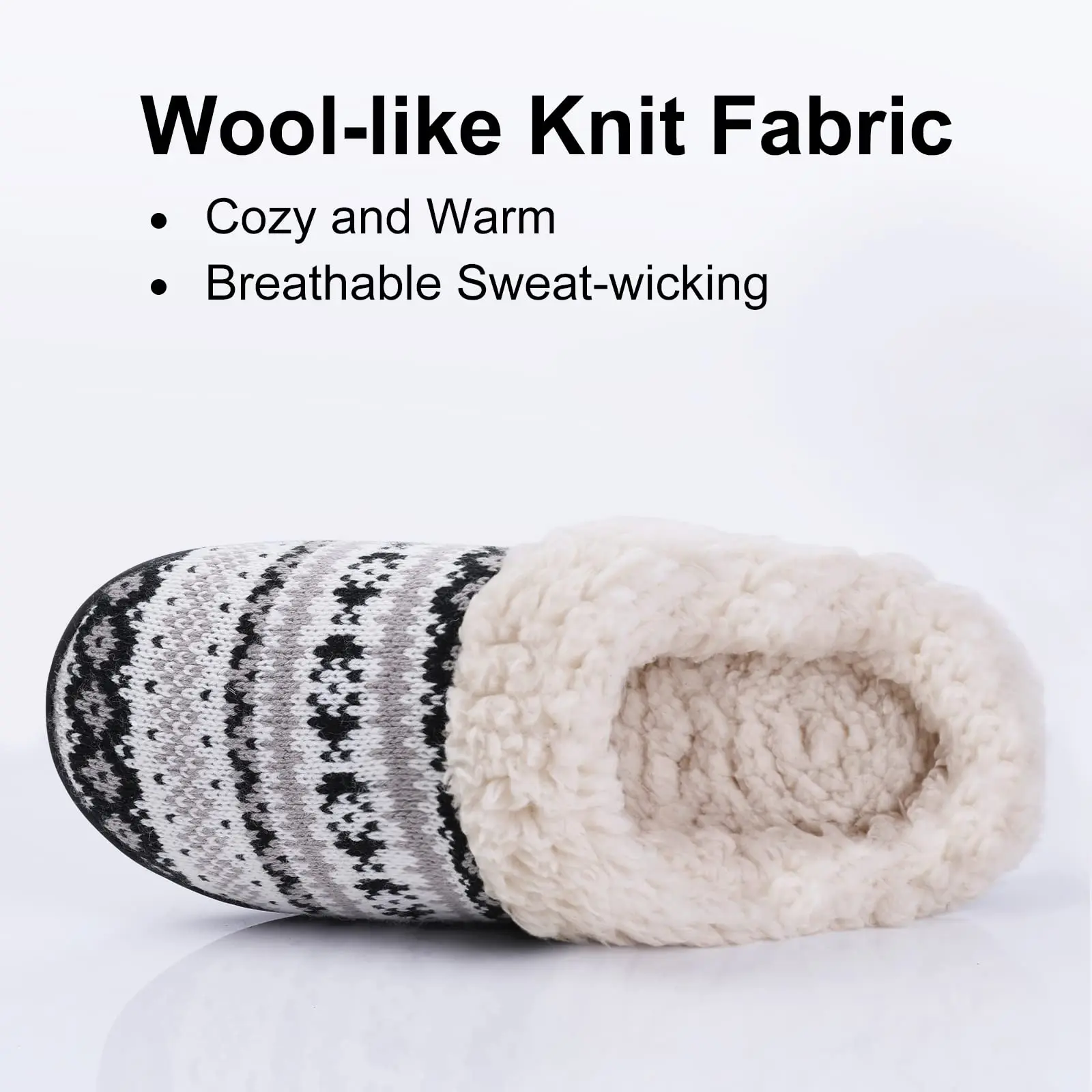 Shevalues Fuzzy Memory Foam Slippers For Women Winter Fluffy Furry House Slippers Indoor Non-slip Unisex Cotton Shoes Plus Size 5