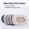 Shevalues Fuzzy Memory Foam Slippers For Women Winter Fluffy Furry House Slippers Indoor Non-slip Unisex Cotton Shoes Plus Size 5