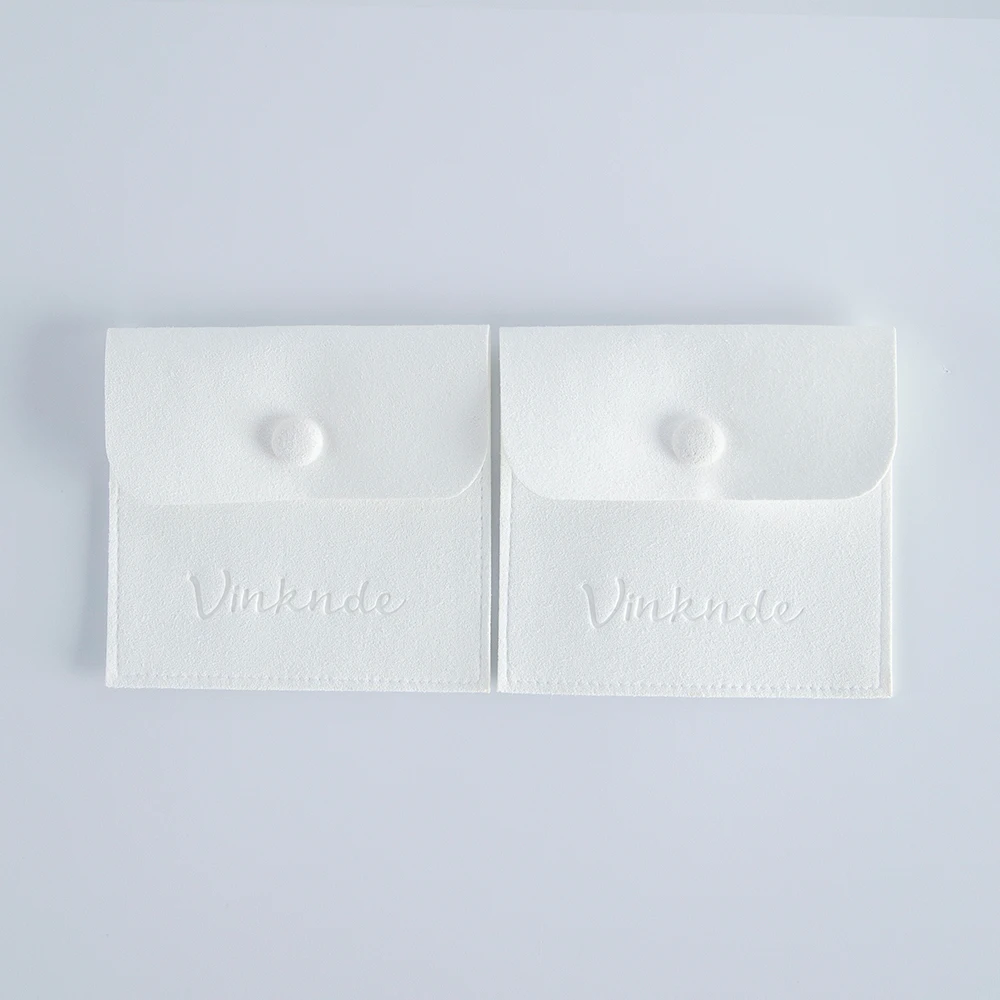50 Stück 8x8cm Schmuck-Geschenktüten mit individuellem Logo, Mikrofaser-Verpackungsbeutel, kleine Beutel für Ringe, Halsketten, Hochzeitsgeschenke – Detail 19