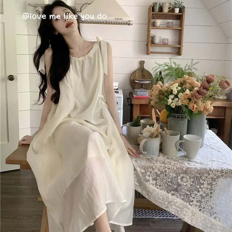 

Mid Length Dress With Drawstring Dress For Women's 2023 Summer New Women's Dress