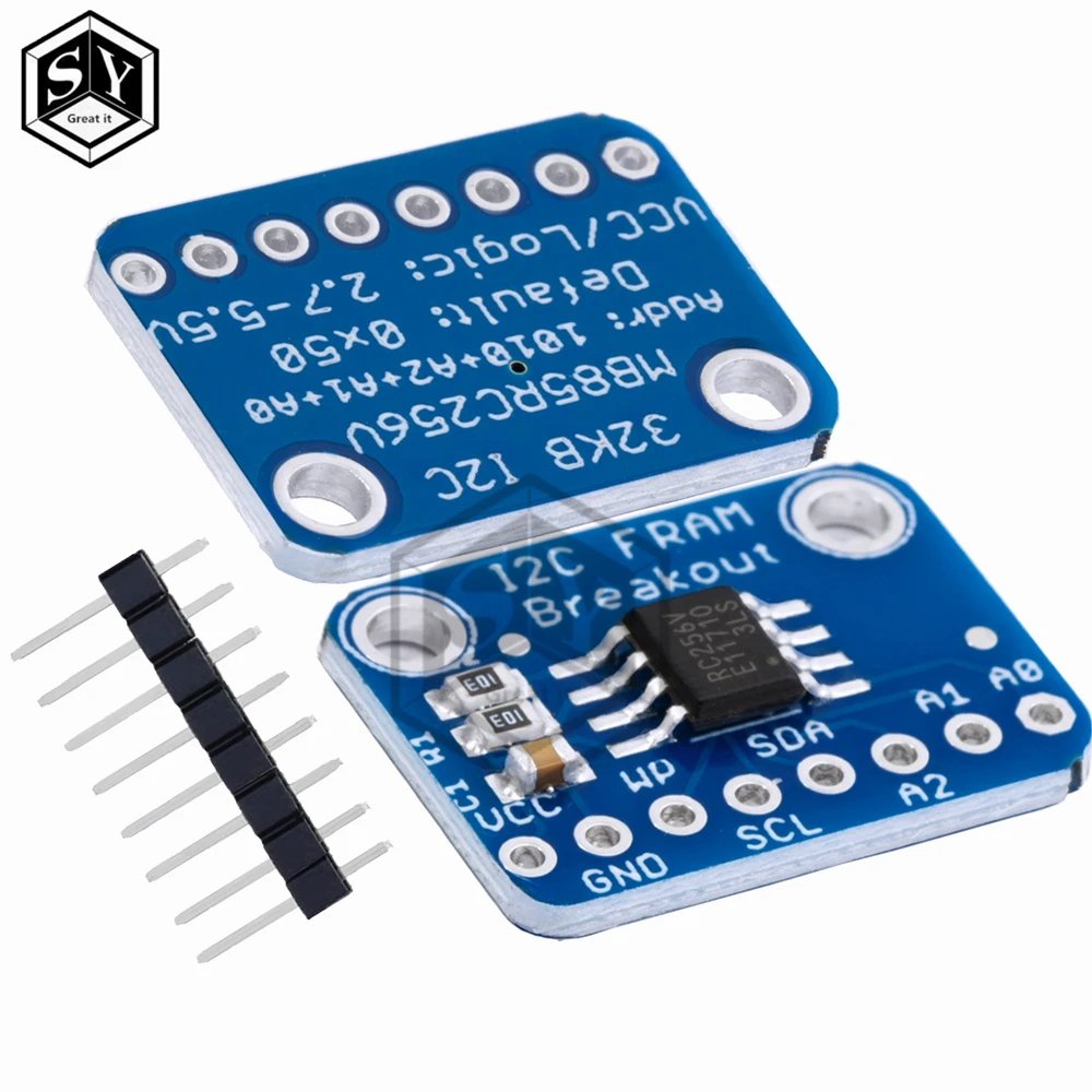 1-50pcs MB85RC256V 메모리 IC 32KB 개발 도구 IoT 센서 장치용 I2C 비휘발성 FRAM 브레이크아웃 보드 모듈