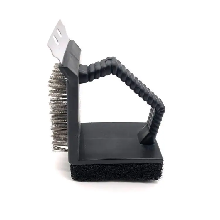 Barbecue Cleaning Brush Wire Cleaning Brush with Scraper 3-in-1 BBQ Tool Grill Accessories Bbq