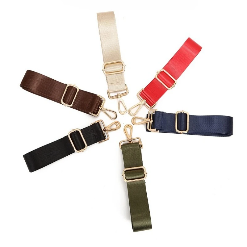 Fashion Black Nylon Shoulder Bag Strap Adjustable Replacement Detachable Belt for Women Men Messenger Bags Handle Handbag Belt
